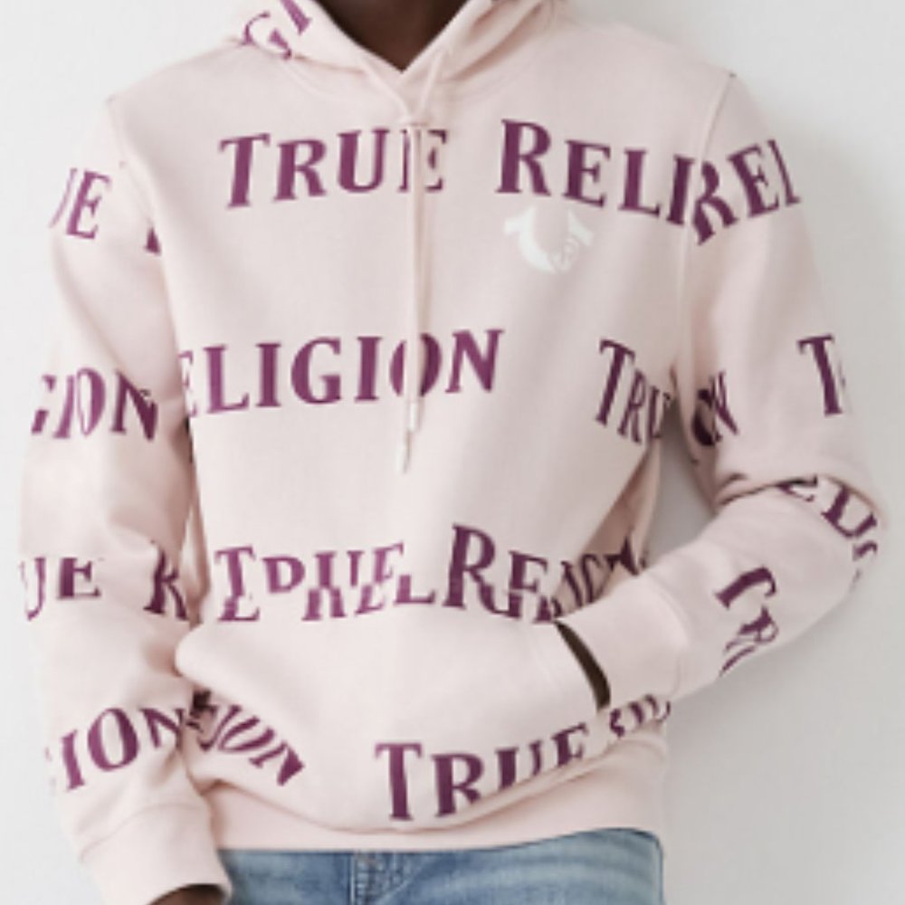true religion lilac logo hoody. - Picture 2 of 6